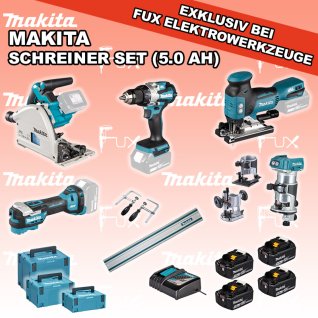 Makita 5-teiliges Schreiner Set 4 (5.0 Ah)