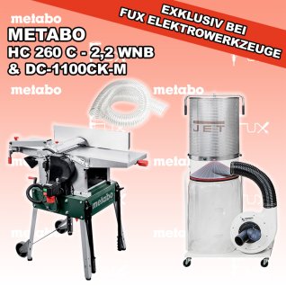 Metabo HC 260 C - 2,2 WNB Hobelmaschine &  DC-1100CK-M