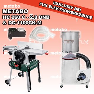 Metabo HC 260 C - 2,8 DNB Hobelmaschine & DC-1100CK-T Absauganlage 400V